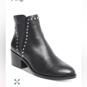 Steve Madden Cade Black Studded Ankle Boots.